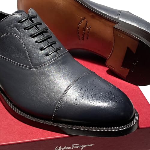 Goya Leather Captoe Brogue Oxford Men's Grey Dress Shoes (Salvatore4