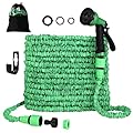 Canna Acqua Giardino, Canna Acqua Estensibile, Tubo Acqua Giardino 30 Metri con irrigatore a 8 funzioni, adatto per annaffiare i fiori, lavare l'auto, lavare gli animali domestici (verde)