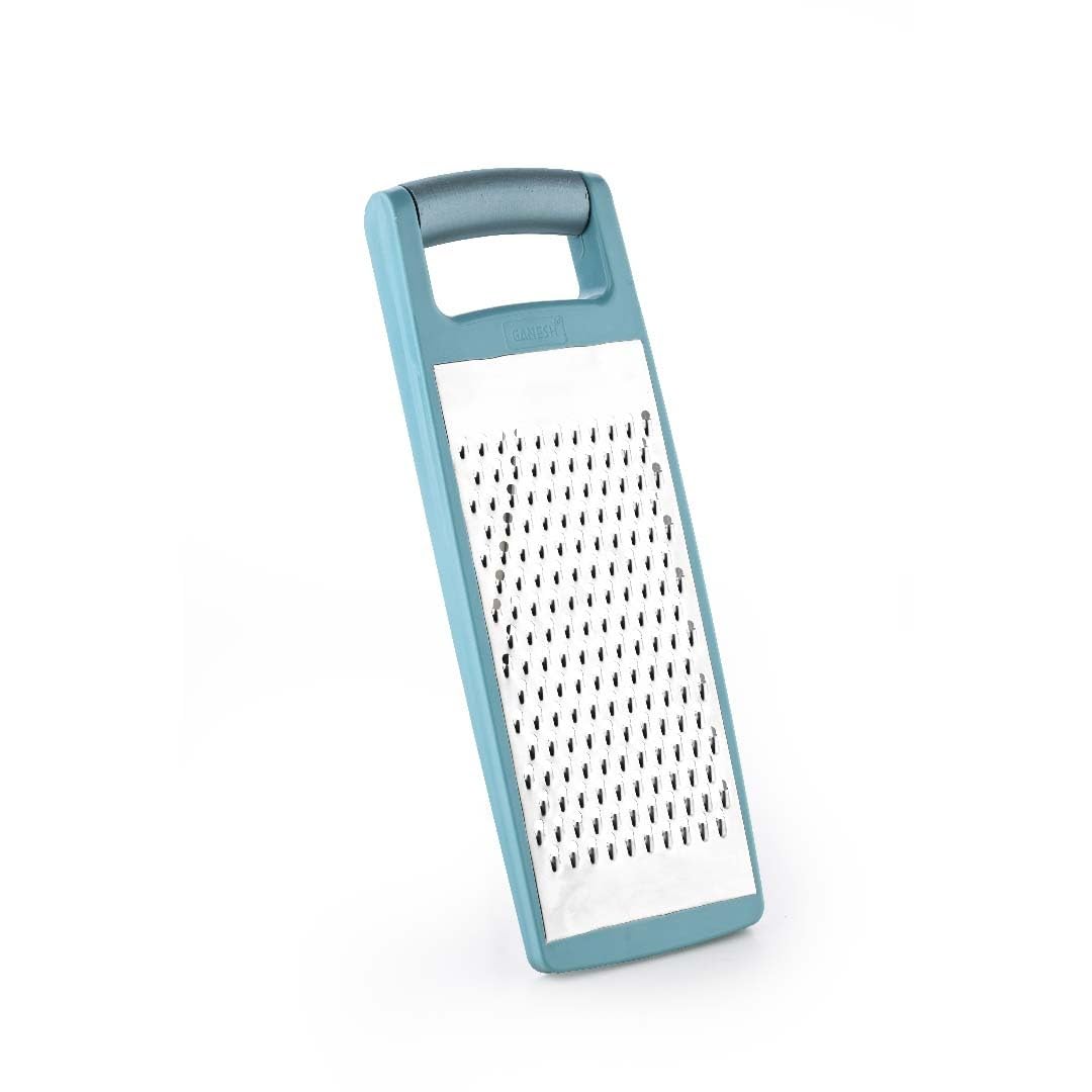 Ganesh Fine Stainless Steel Flat Vegetable Grater for Cheese, Potato, Carrot and Slicer with Non-Slip Base, Dishwasher Safe