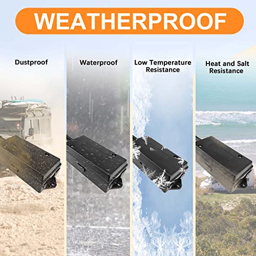 Circleroad 7 Way Trailer Cord 8 Feet With 7 Gang Junction Box Kit, 7 Way Trailer Wiring Harness Kit And Trailer Breakaway Kit, 12V Emergency Breakaway Switch And Plug Holder, Waterproof, Dustproof #TOP4