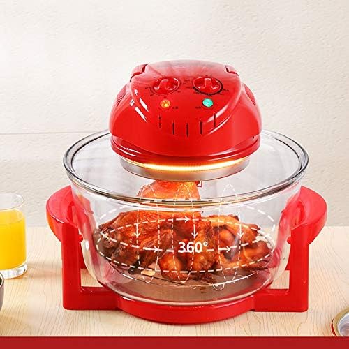 1300W 12L Conventional Oven Roaster Air Fryer Turbo Electric Cooker Multifunction BBQ Bake Cook With Recipe