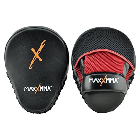 MaxxMMA Pro. Punch Mitts - Boxing Punching Mitts Kickboxing Muay Thai MMA Sparring Training Focus Mitts Hand Target Pads, for Men & Women (Pair) Cover