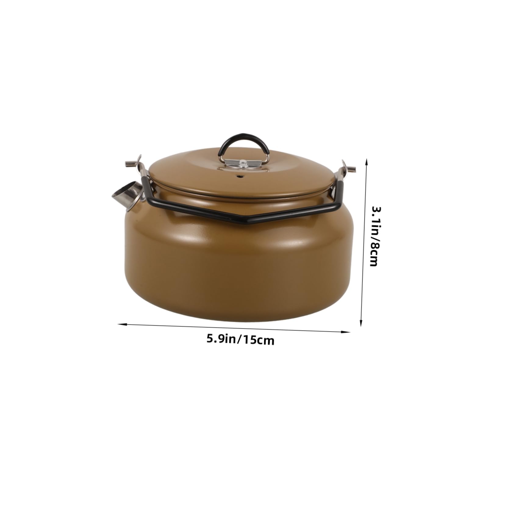 KICHOUSE Stainless Steel Portable Camping Coffee Maker Compact Tea Kettle for Outdoor Boiling Water for Tea or Cooking