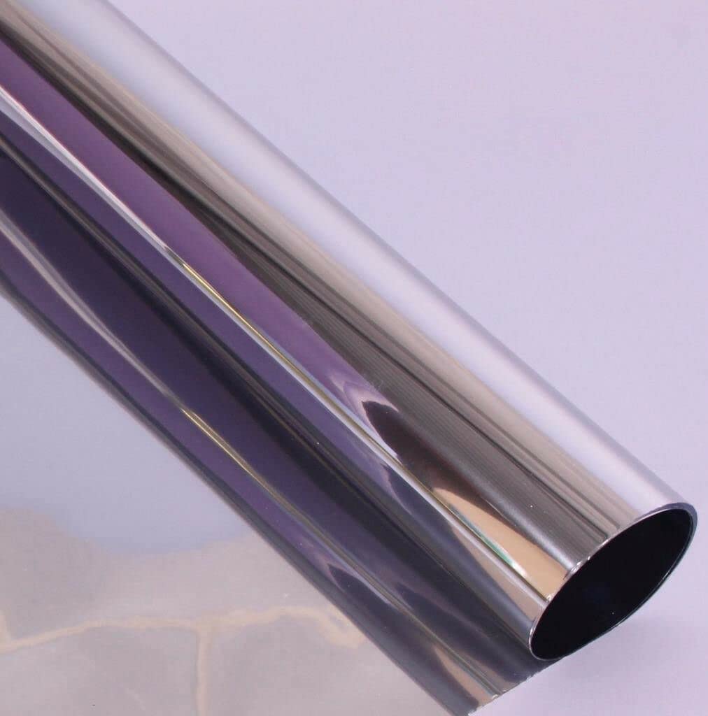 PSSC Window Film One Way Mirror Glass Vision Tint Reflective Solar Self-Adhesive Silver 3m x 52cm