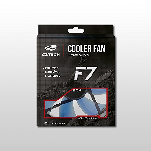 Cooler Fan Storm 12 cm LED, C3Tech, F7-L100Bl, Acessórios para Computador, 408260210200