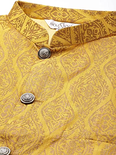 Image of SOJANYA Men Kurta Pyjama With Nehru Jacket