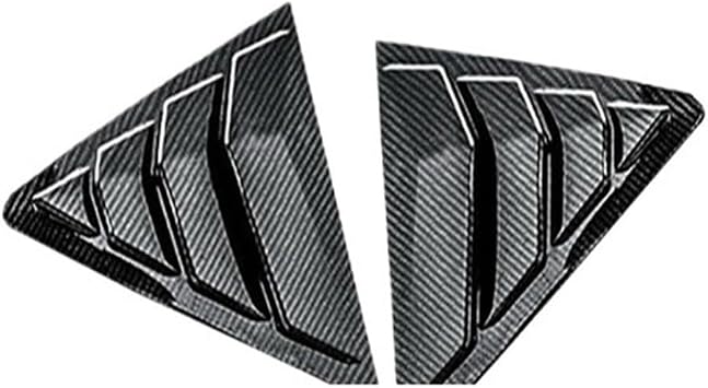 ABS Carbon Fiber Car Rear Side Vent Window Scoop Louver Cover Trim Compatible for Cadillac ATS 2013 2014 2015 2016 2017 2018 2019