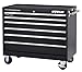 Waterloo Professional HD Series 6-Drawer Workstation, Black Finish, 46" W