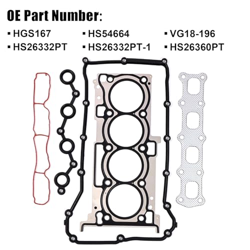 Hchenup HCAUTO-0123 Hgs167 Engine Gasket Kit Compatible With Dodge Journey/Avenger For Chrysler 200/Sebring For Jeep Patriot/Compass 2.4L Replace# Hs26332Pt Hs54664 Head Gasket Set Without Cylinder Head Bolts thumb #2