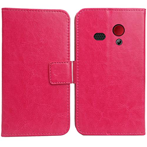 Gukas Flip PU Case para VIENOD V206 2.4" Funda De Carcasa Cartera De Cuero Billetera Cover Piel (Rosa)