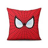 Aermarse Superhero Pillowcase Double Sided, Funny Throw Pillows Cover 18 x 18 Pillow scover, Custom Pillow Cover Superheroes for Kids, Polyester Marvel Pillowcover