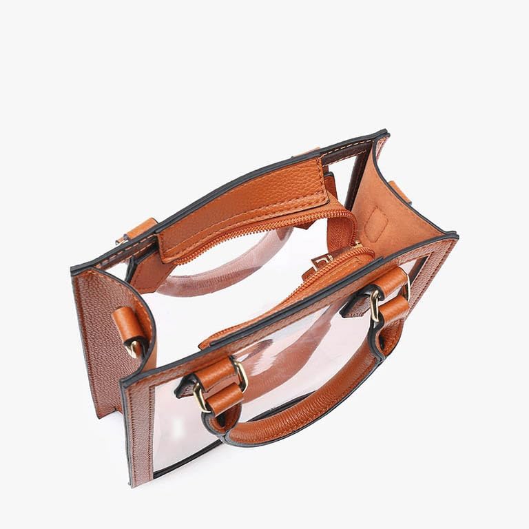 Vegan Clear Rect Crossbody by Elise4