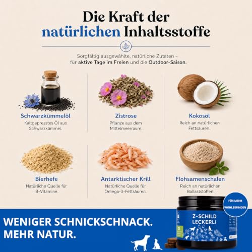 Z-Schild Snacks für Hunde – 140 Funktionssnacks für das Immunsystem – Mit Schwarzkümmelöl & Kokosöl für natürliche Abwehrkraft – Sicher durch die Saison