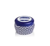 Volcano Scented Mini Tin Candle - Printed Mini Tin Jar Candle - Luxury Candles for Home Scented with Tropical Fruit & Sugared Citrus - Soy Candle Wax Blend - Blue Candle &lpar;3 oz&rpar;