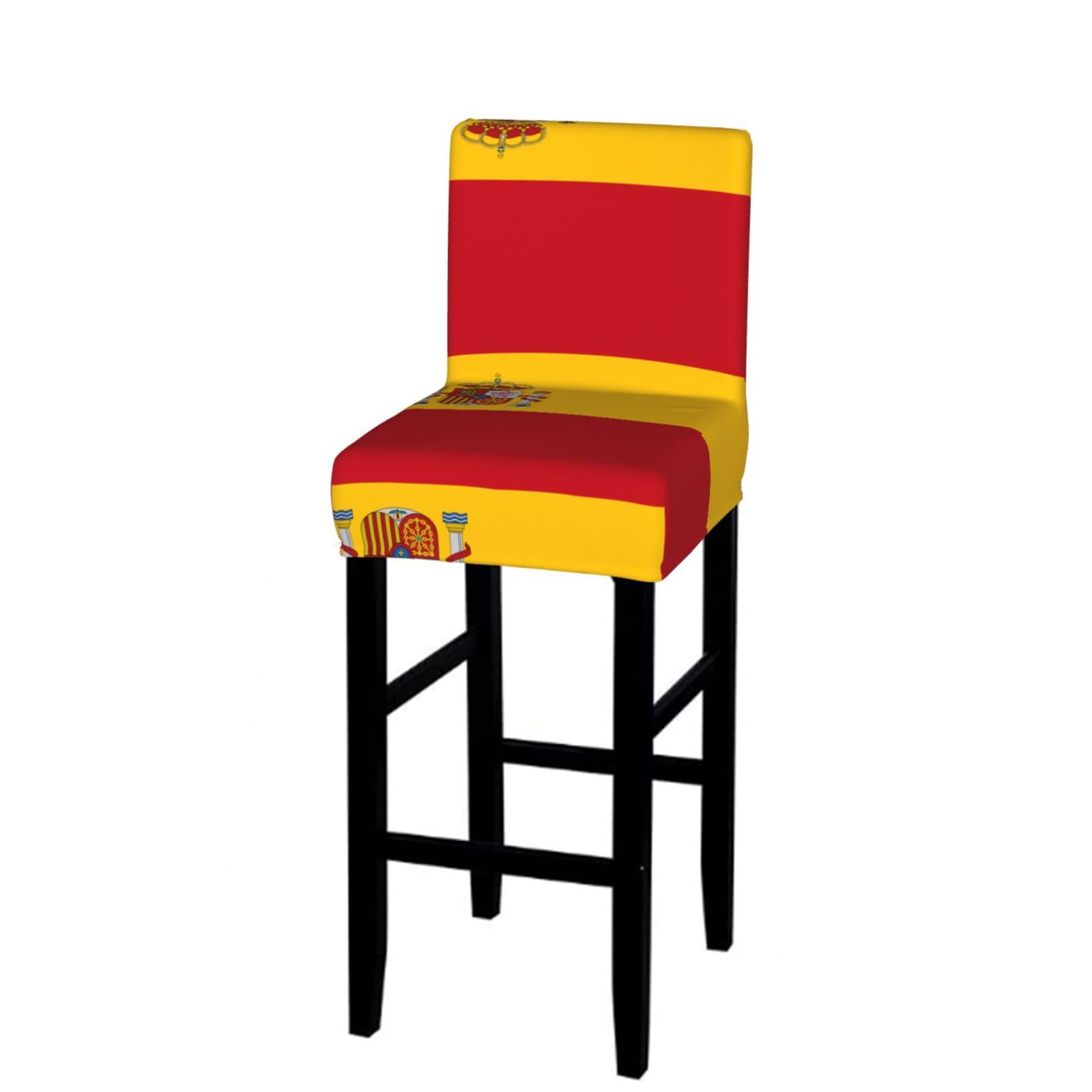 CNTDBU Spanish flag Bar Stool Cover-Stretchy Chair Slipcover for Kitchen