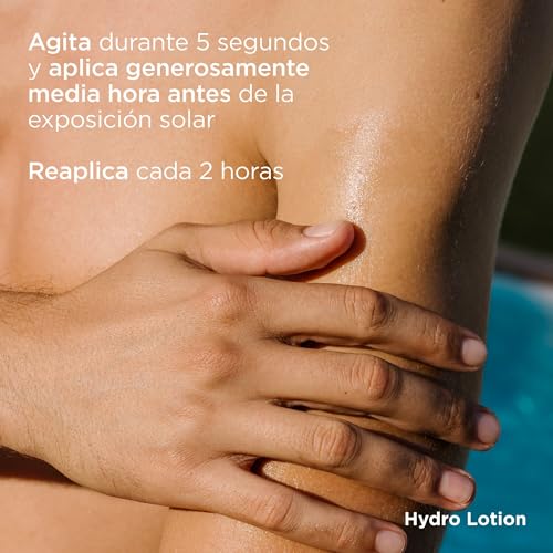 ISDIN HydroLotion SPF 50 - Fotoprotector solar Corporal Bifásico, PROTECT & DETOX, Hidratante, Piel radiante, 200 ml - imagen 9