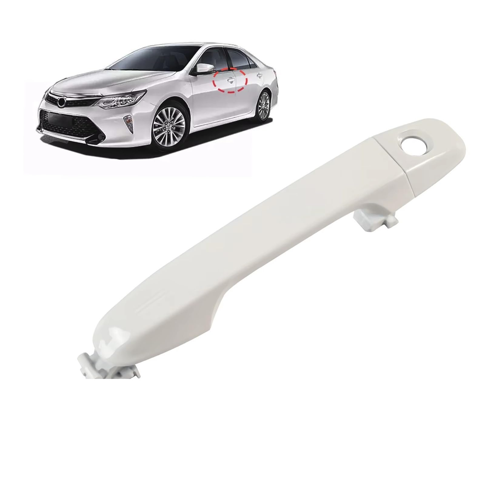 Ksjosji White Interior Door Grab Handle Car Front Left Driver Side Exterior Door Handle For Toyota For Camry 2012-2017 6921106090 6921706370C0 Interior Door Handle Replacement(White)