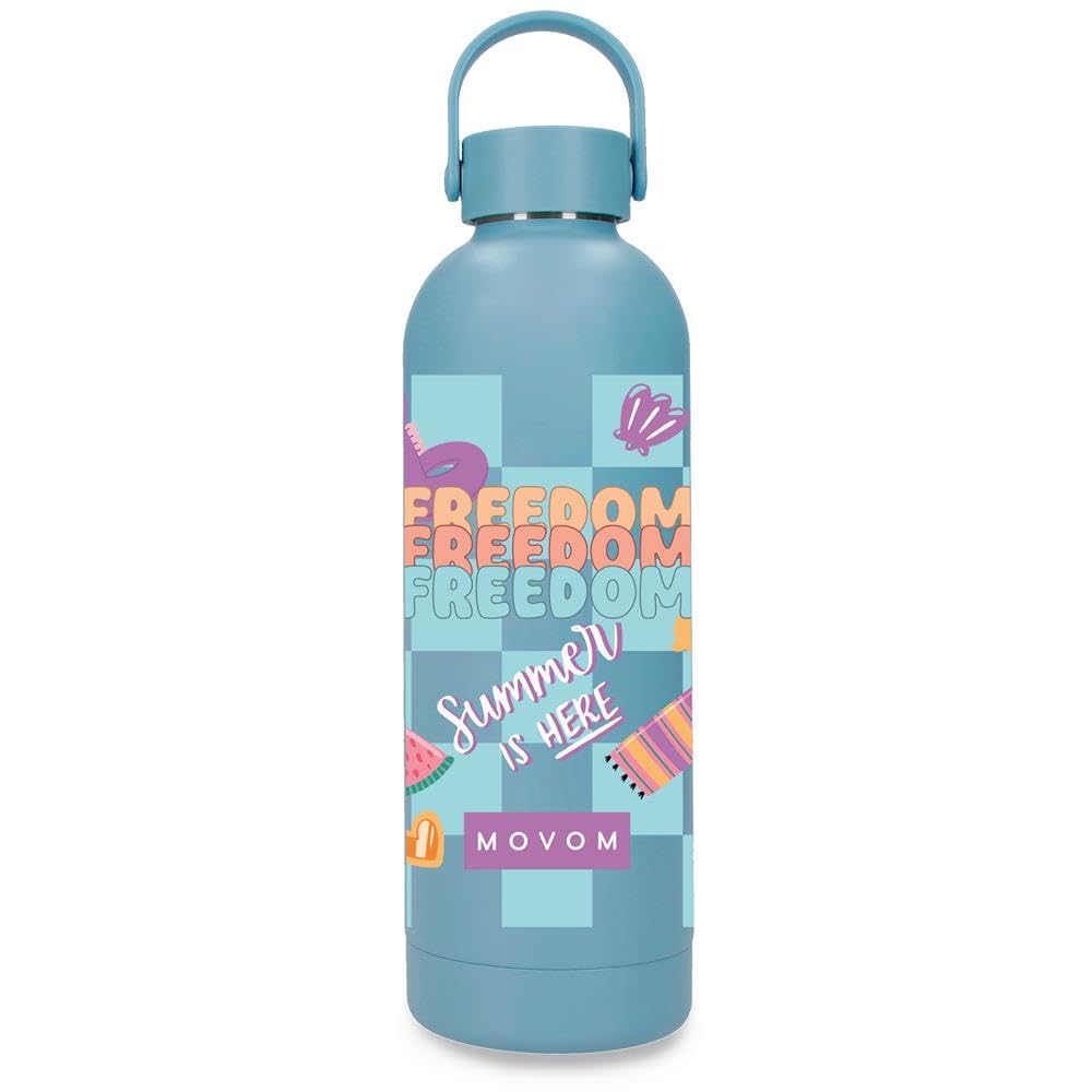 Movom Freedom Blue Stainless Steel Bottle 7.4x23.5x7.4 cm Stainless Steel