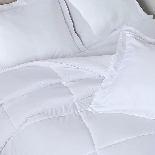 Miniatura 5 de PeachSkinSheets Sudores nocturnos el juego de edredón original de 1500 hilos, suave, súper Queen, color blanco clásico