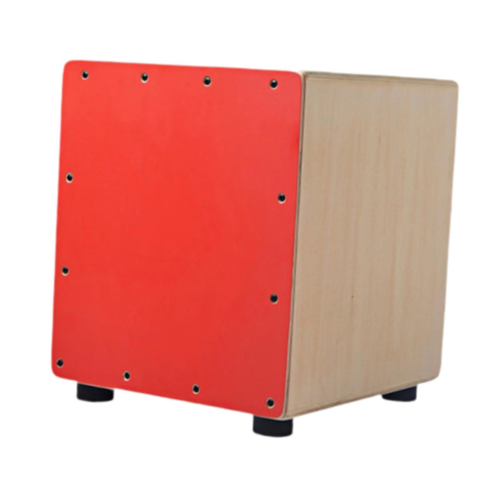 Perfeclan Tambor de Madera para Niños, Instrumento de Percusión, Juguete Educativo, Rojo