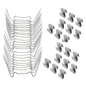 100 stuks dikke roestvrijstalen “W” draad Elite broeikas beglazing clips