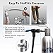 FIRSTINFO Aerosol Refillable Fluid Oil Pressure Storage Sprayer Aluminum Can Pneumatic/Manual Pump with 2 Way Nozzles for Stream and Mist Spraying, Pack of 2