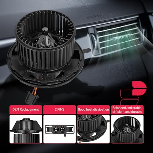 Image of BDFHYK AC Heater Blower Motor Fan 700218 Compatible with BMW 128i 135i 325i 325xi 328i 328i xDrive 328xi 330i 330xi 335d 335i 335i xDrive 335is 335xi M3 X1 X3 Z4,HVAC Blower Motor Assembly 75896