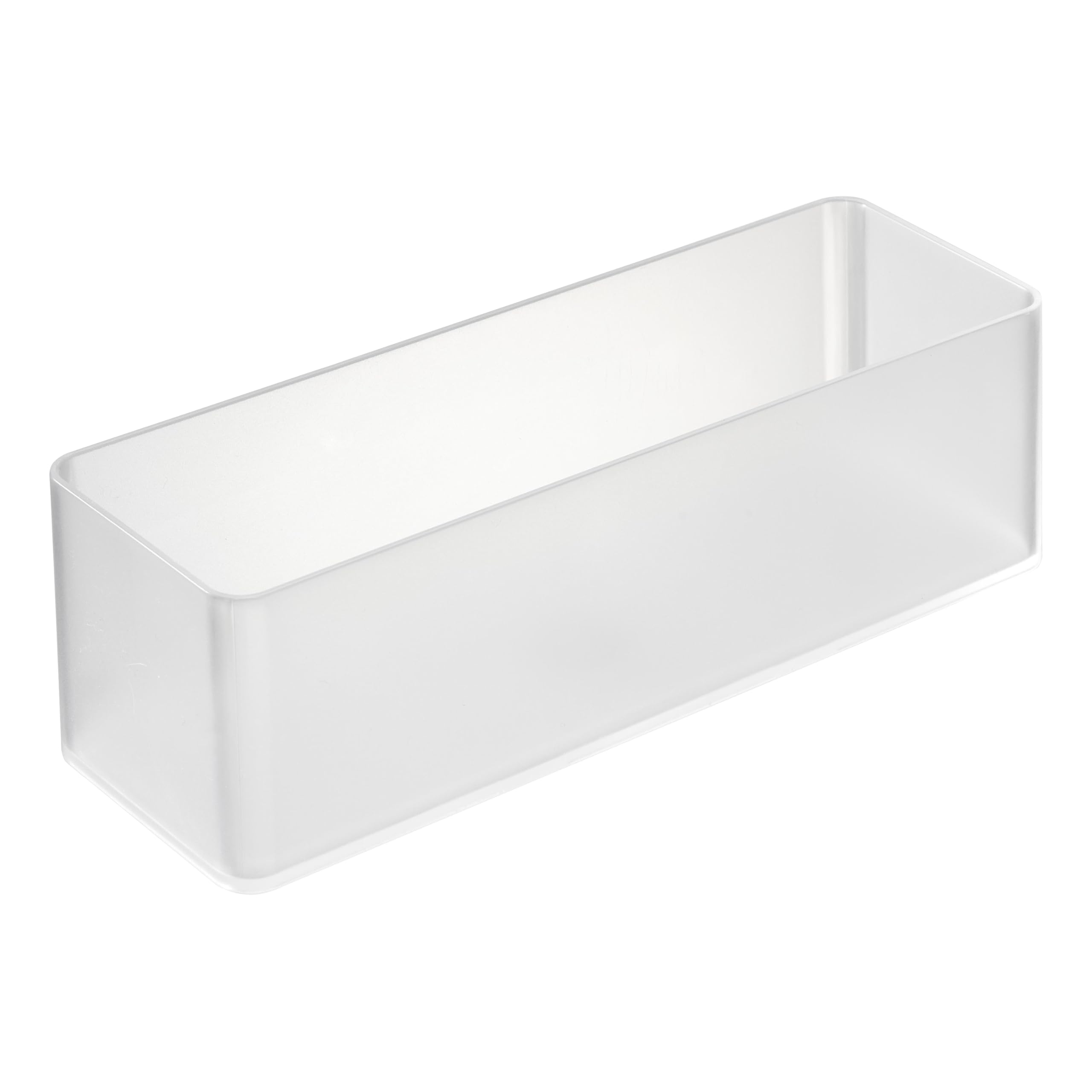 YAMAZAKI 3646 TOWER Stackable Organizer L Deep x2 Set, white, PS Resin, Minimalist, 8 x 24 x 7.2 cm