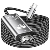 Avigers USB C to HDMI Cable 4K@60Hz 2M, Braided USB Type C to HDMI Adapter for Home Office Thunderbolt 4/3 Compatible with iPhone 15 Series, MacBook Pro/Air/Mini, iPad Pro/Air, Galaxy S24/S23/S22