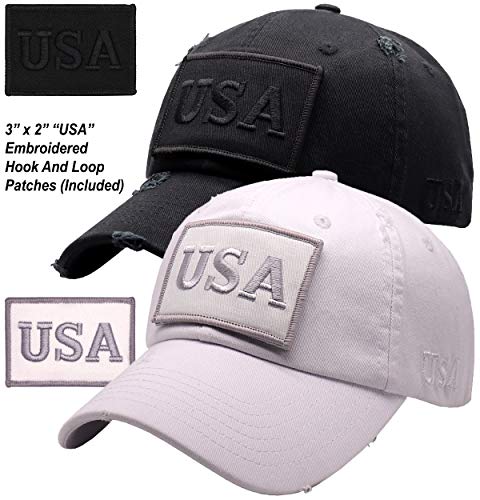 Image of Antourage American Flag Unisex Baseball Hat for Men and Women | USA Flag Mesh Snapback Flat Visor Cap + 2 Patriotic Patches