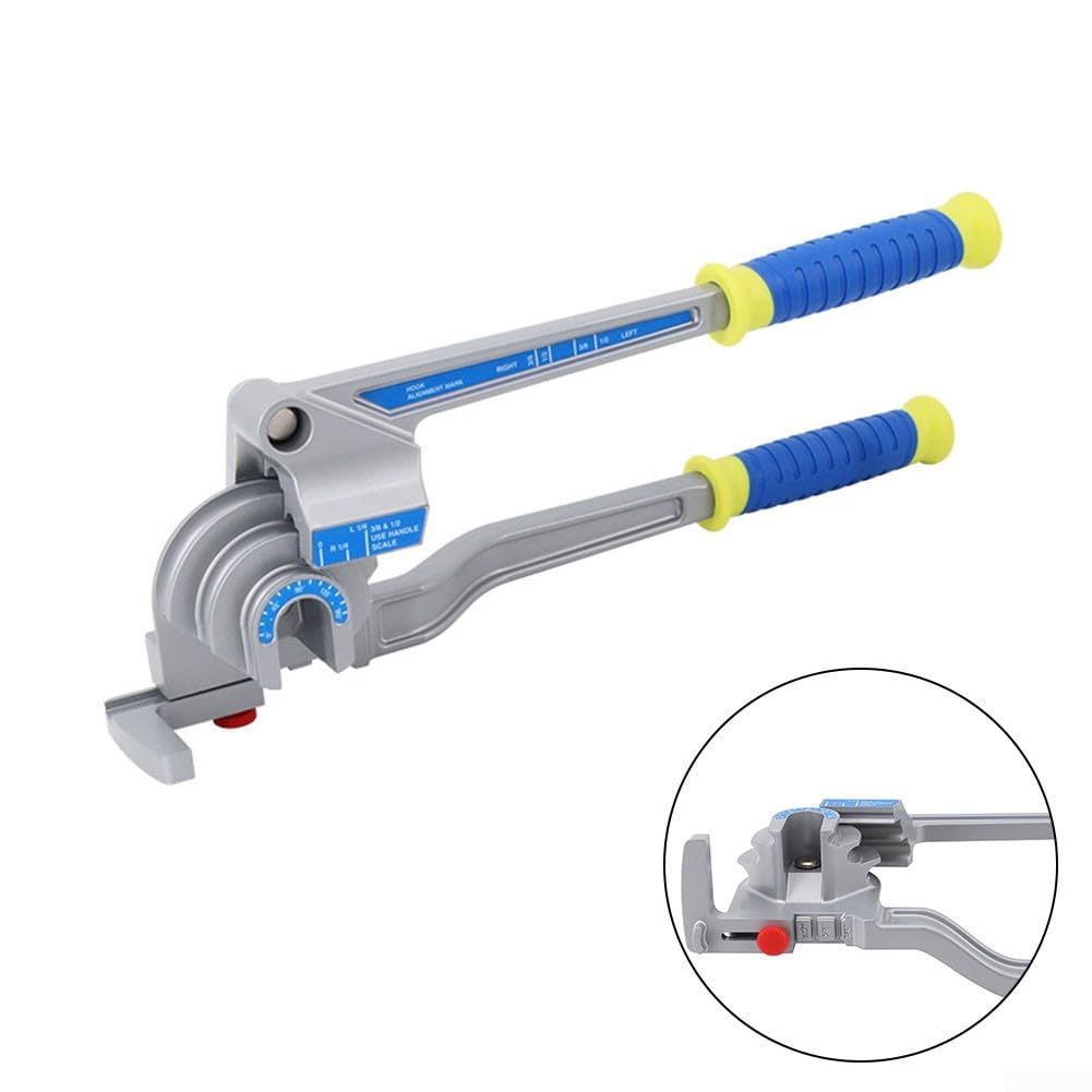 Cintreuse robuste 3 en 1 pour tubes de 1/4, 3/8, 1/2 avec construction en alliage d'aluminium et mécanisme à levier pour un pliage précis des tuyaux (CT-612A)