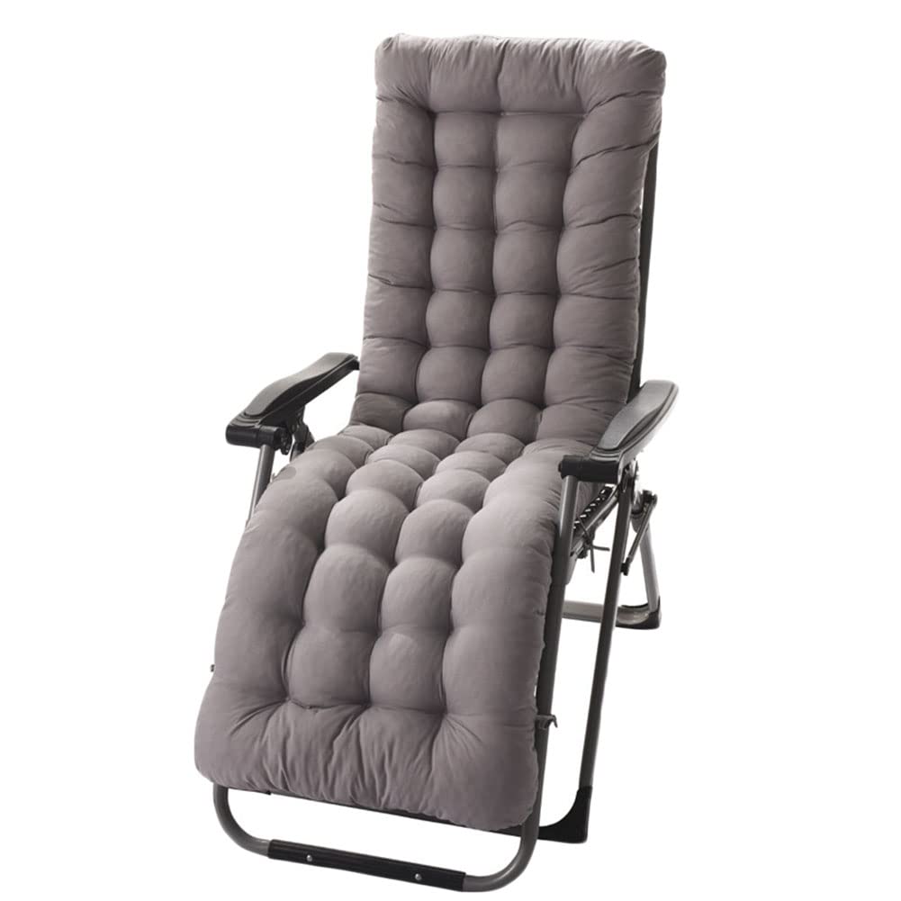Cuscino Imbottito per Poltrona Sdraio Relax Cuscino per Sdraio da Giardino Ricambio Cuscino Ideale per Sdraio da Giardino,Grigio,48X170CM