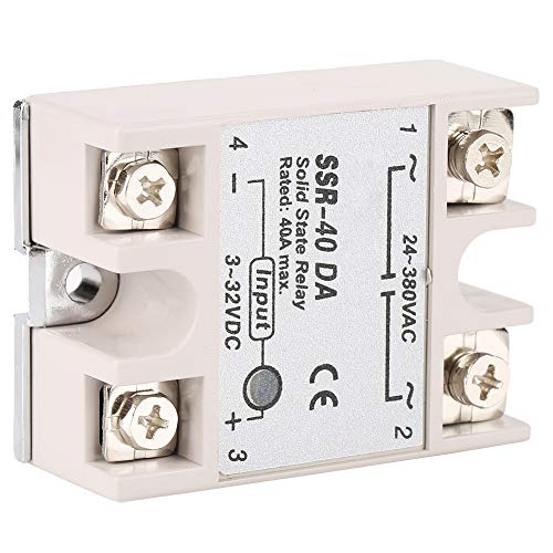 Einphasen Halbleiterrelais SSR-40DA 40A Halbleiterrelais Eingang 3-32V DC Ausgang 24-380V AC