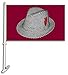 Alabama Crimson Tide UA NCAA Car Flag W/Wall Bracket Set Of 2