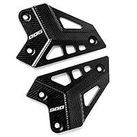 Z900 Fußrasten Set Fussrasten CNC Aluminum Halter Fußstütze Fußnägel Protector für Z900 2017 2018 2019 2020 2021 2022 2023 2024 2025 Schwarz