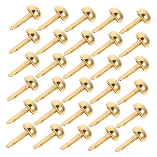 Cabilock 100pcs Decorative Nails for Crafts Straight Scrapbooking Kit Colorful Push Paper