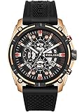  Police Herren-Uhren Analog Quarz One Size Gold/Schwarz 32015075