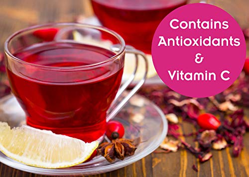 image for Fusion Teas Strawberry Fields Hibiscus Herbal Fruit Tea - Caffeine Fre