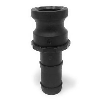 Gloxco Polypropylene Type E Cam and Groove Hose Fitting, 1" Male Camlock Adapter x 1" Hose Shank CAM-10-E-PP
