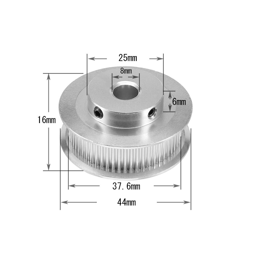 Pulegge In Alluminio GT2 30 Denti - Per Stampanti 3D, CNC, Macchine A Cinghia - Foto 5