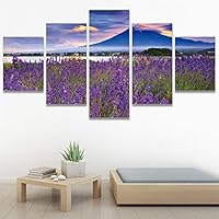 SIGNWIN 5 Panel Canvas Wall Art Modern Art Bohemian Bouquet Colorful Cool Floral Group Multicolor Photography Realism for Home Decorations Ready to Hang - 60