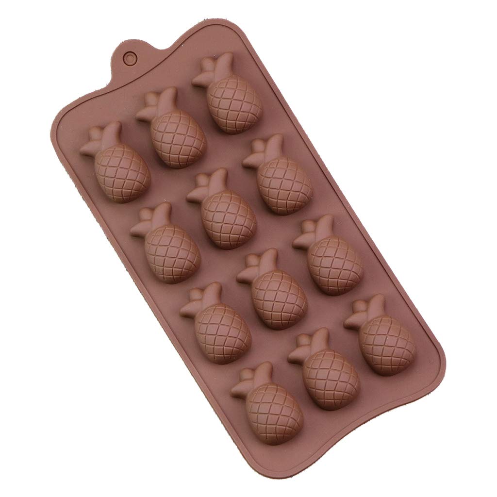 NEWFT 12 Cavity 3D Pineapple Silicone Mold for Baking Chocolate Cake French Dessert Mould Decorating Tools