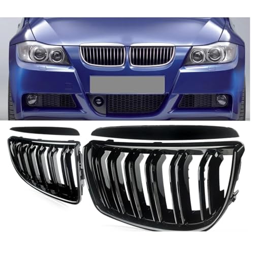 Protector rejilla delantera tipo riñón para BMW E90 E91 de los años 2005 a 2008 2