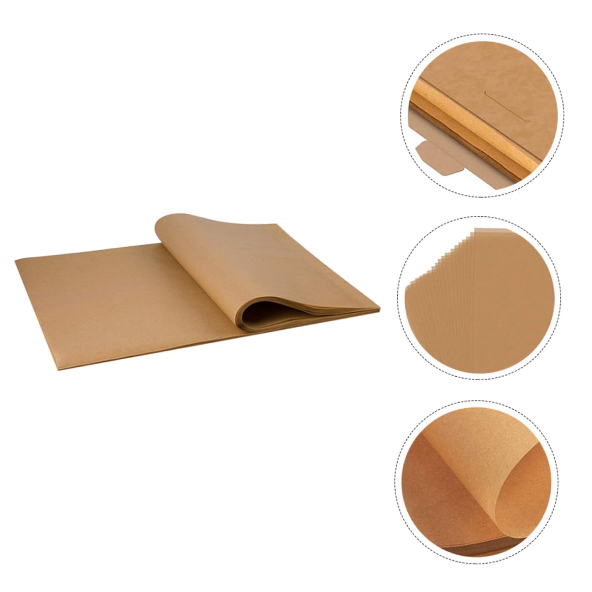 Backpapier 200 Stück Ölfest Pergamentpapier 30x40cm Lebensmittelecht Antihaft Backzubehör für Airfryer Heißluftfritteuse und Backofen