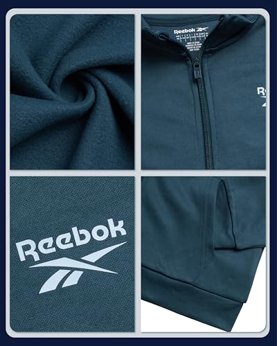 Reebok Boys Jogger Set - 3 Piece Athletic Tracksuit with Tricot Zip Jacket, T-Shirt, and Jogger Sweatpants for Boys3