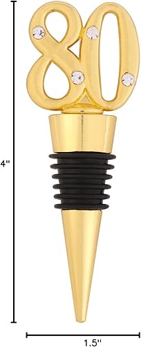 Miniatura 7 de Paquete de 24 tapones para botella de vino de 80 años para decoración de fiesta de cumpleaños de 80 años, tapón de vino de 80 años, regalo divertido