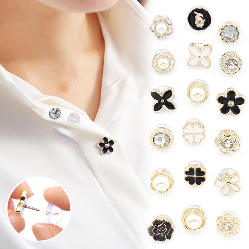 Primechoice 20pcs Brooch Pins for Women Cover Up Button Pins Instant Button Jeans Button Pins Women Shirt Safety Brooch Enamel Pins Modesty Pins Pearl Brooch Buttons for DIY Clothing Dress Coat (50) (B0CTD35VFW) Amazon Price History, Amazon Price Tracker