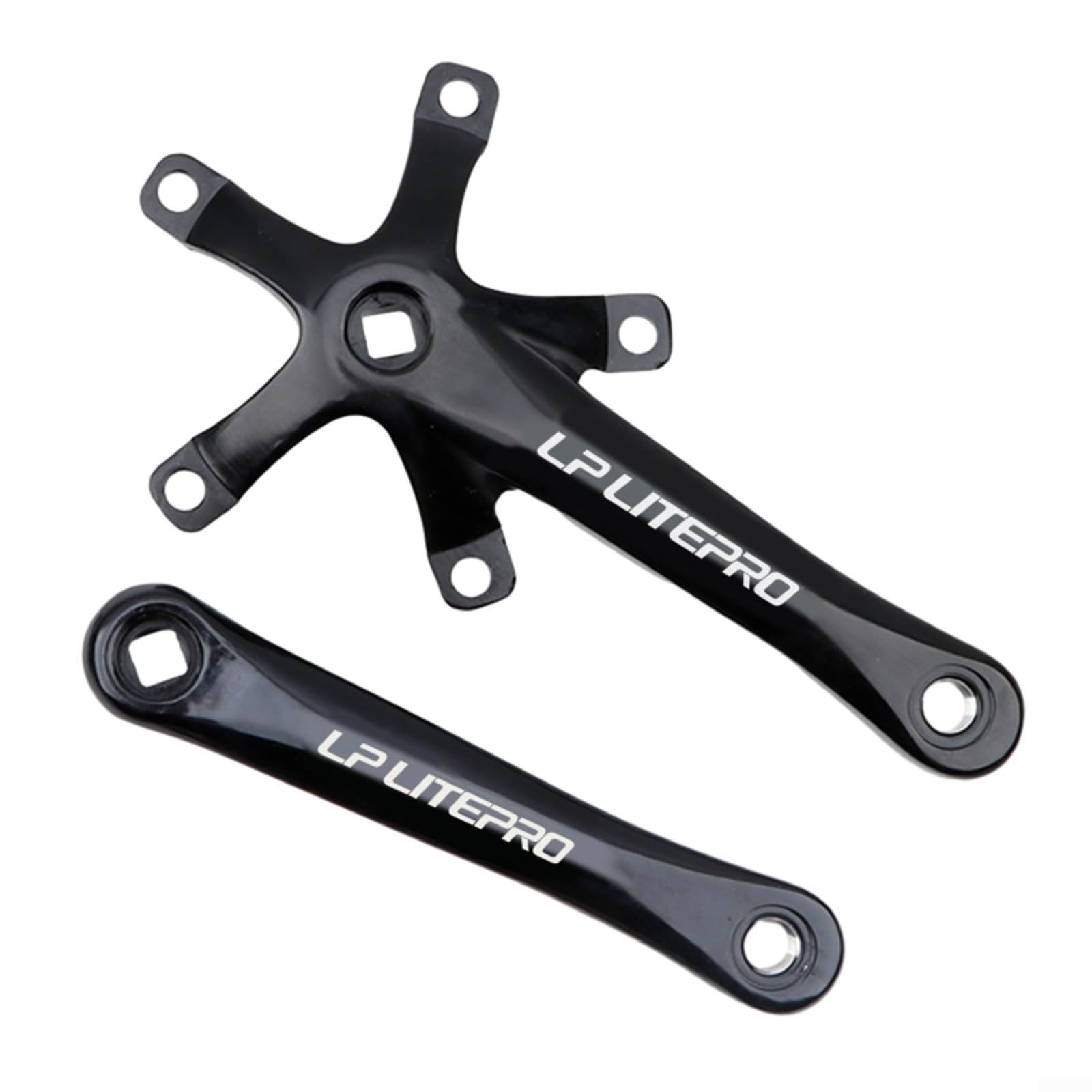 Pedivella/corona per bici, in lega di alluminio, 170 mm, accessorio per bicicletta a velocità singola da strada e mountain bike (manovella nera)