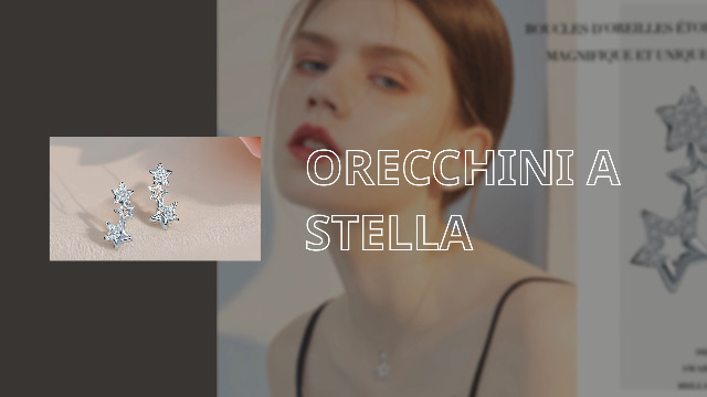 Set di orecchini in argento sterling, cerchi e borchie