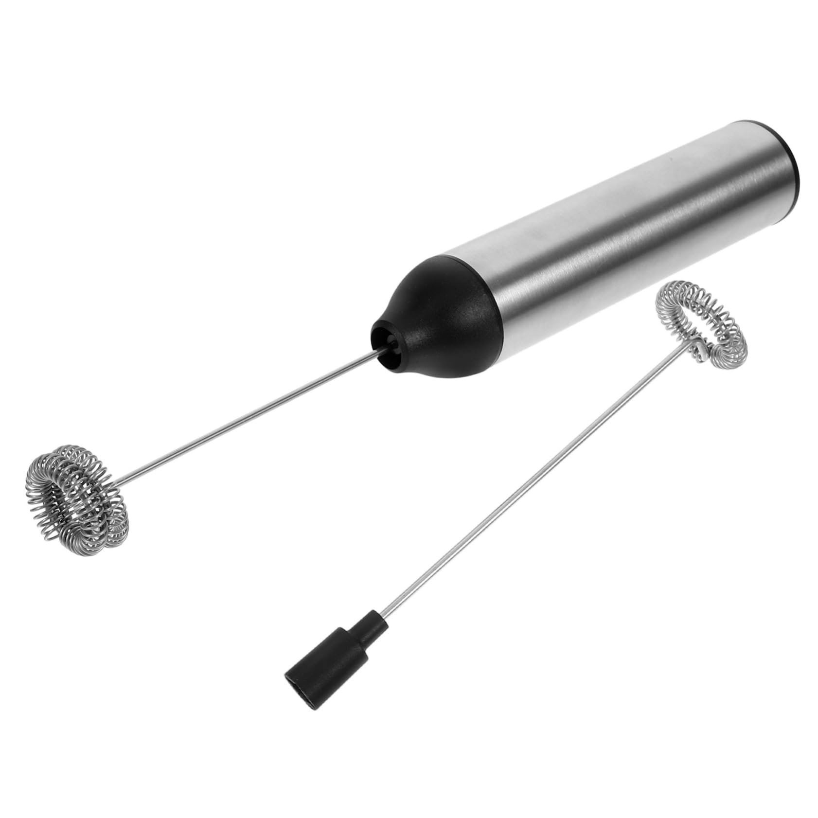Montalatte Ricaricabile Elettrico Portatile per Cappuccino | 1 Pezzo, Colore Argento, Abs e Acciaio Inossidabile, Testina Sostituibile, Schiuma Cremosa